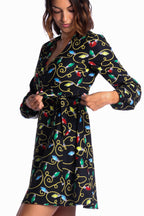 The Duchess of December | Christmas Lights Wrap Dress - Shinesty