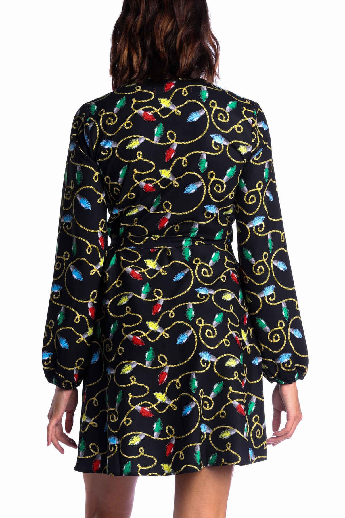 The Duchess of December | Christmas Lights Wrap Dress - Shinesty