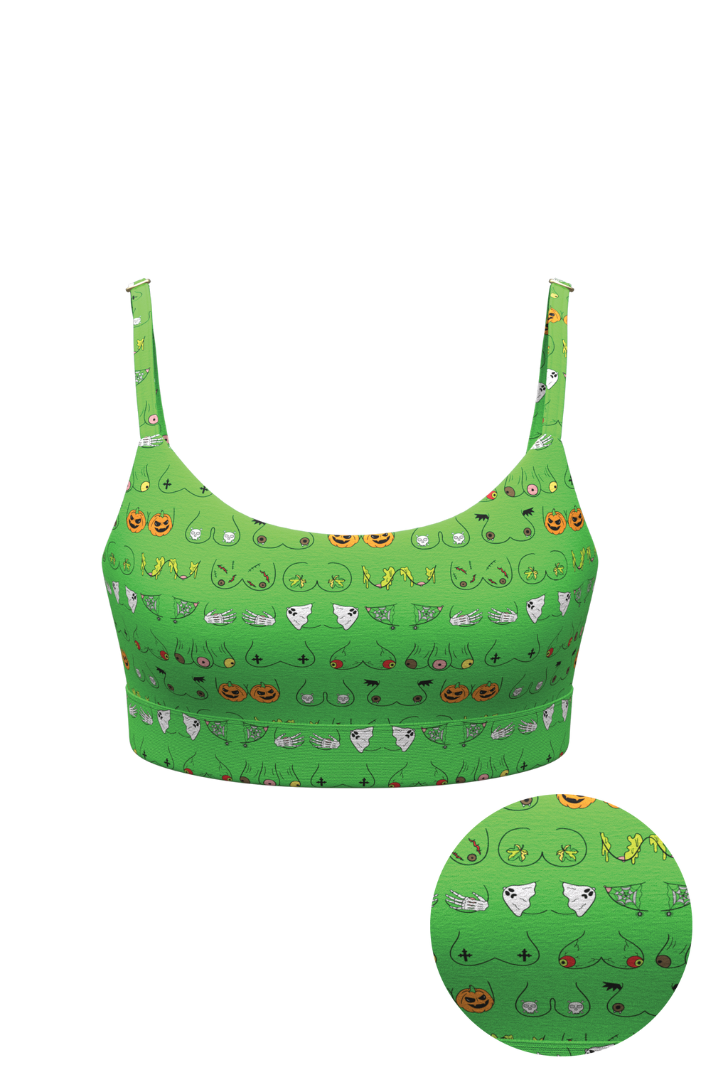 The Haunted Honkers | Halloween Bust Boob Hammock™ Scoop Bralette - Shinesty