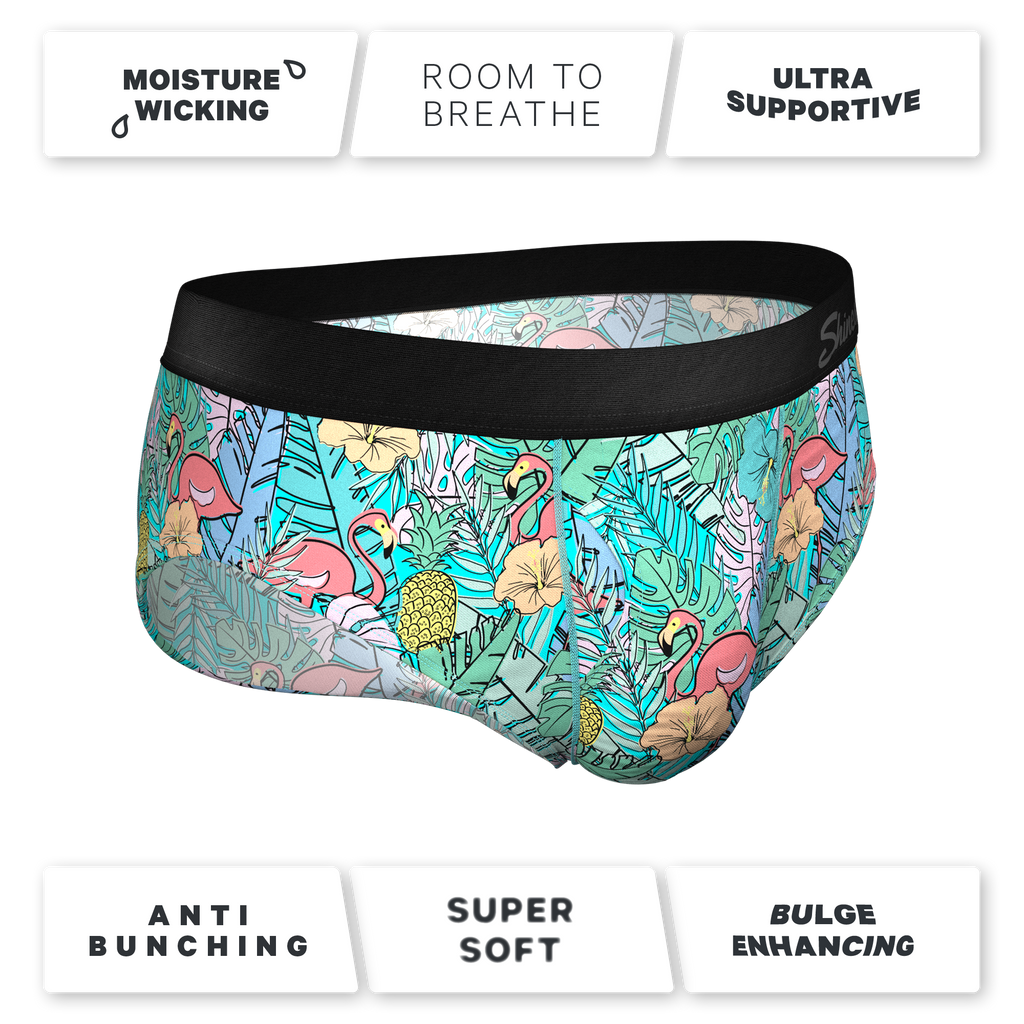 The Hot Tropic | Tropical Flamingo Ball Hammock® Underwear Briefs - Shinesty