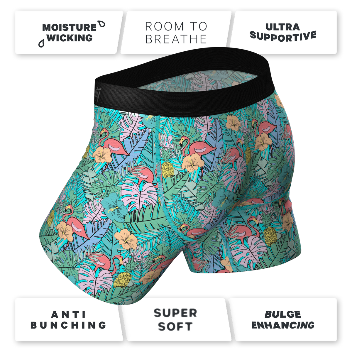 The Hot Tropic | Tropical Flamingo Ball Hammock® Pouch Underwear - Shinesty