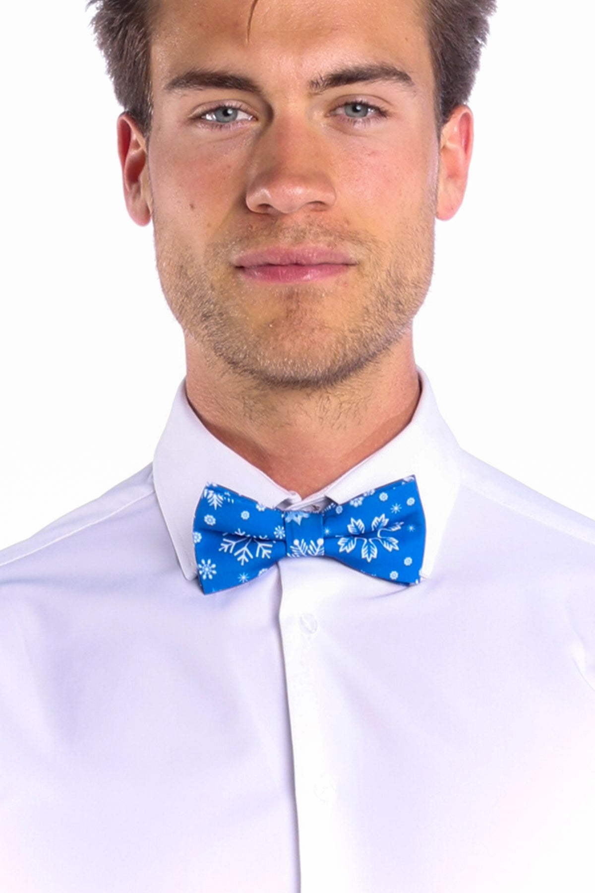 The Ice Never Melts | Blue Snowflake Christmas Bow Tie - Shinesty