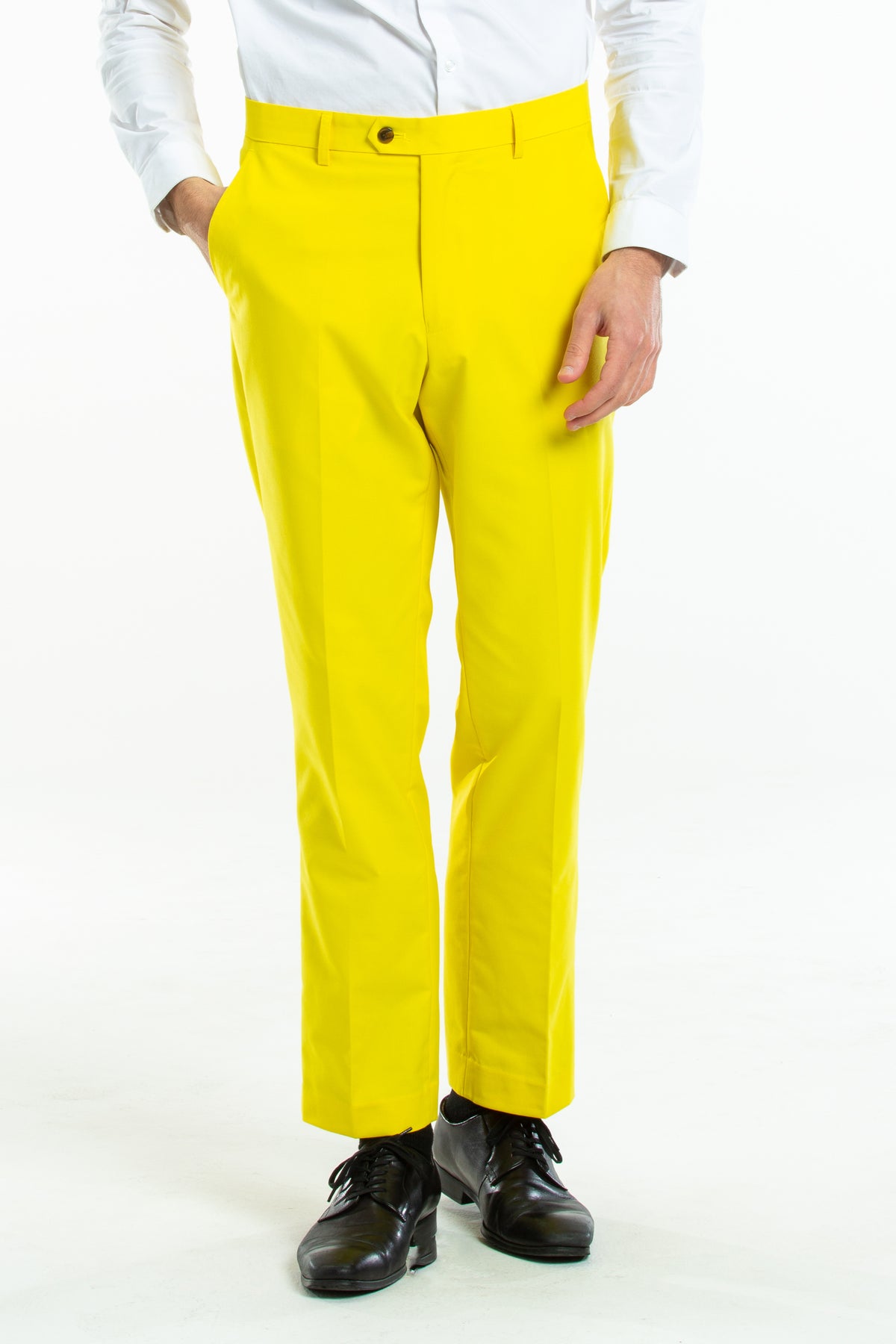 The Lemonade | Yellow Pastel Suit Pants - Shinesty