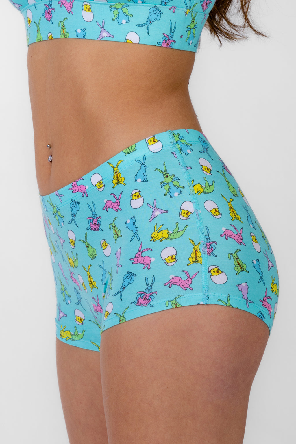 The Like Rabbits | Easter Animals Modal Boyshort Underwear - Shinesty