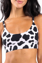 The Milk Me | Cow Print Boob Hammock™ Scoop Bralette - Shinesty