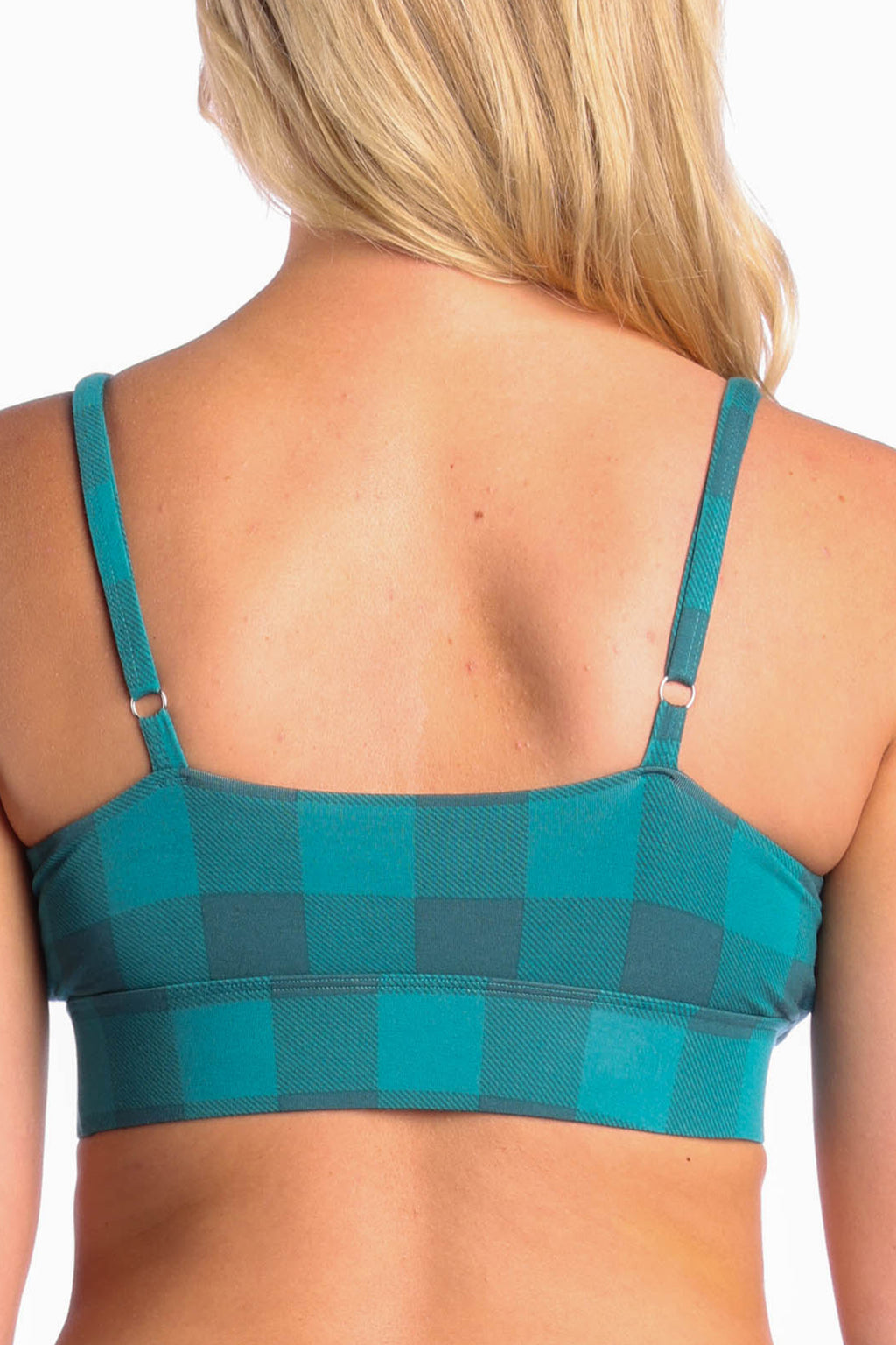 The Plaid And Simple | Green Buffalo Check Boob Hammock™ Scoop Bralette - Shinesty