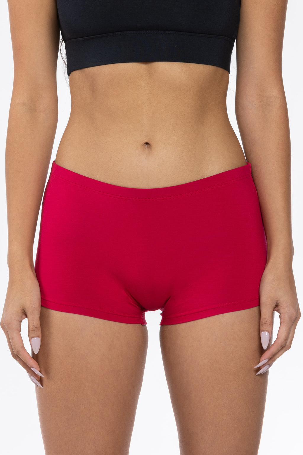 The Red Velvet | Dark Red Modal Boyshort Underwear - Shinesty
