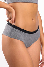 The Seattle Skyline | Black Marble Heather Cheeky Underwear - Shinesty