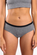 The Seattle Skyline | Black Marble Heather Cheeky Underwear - Shinesty