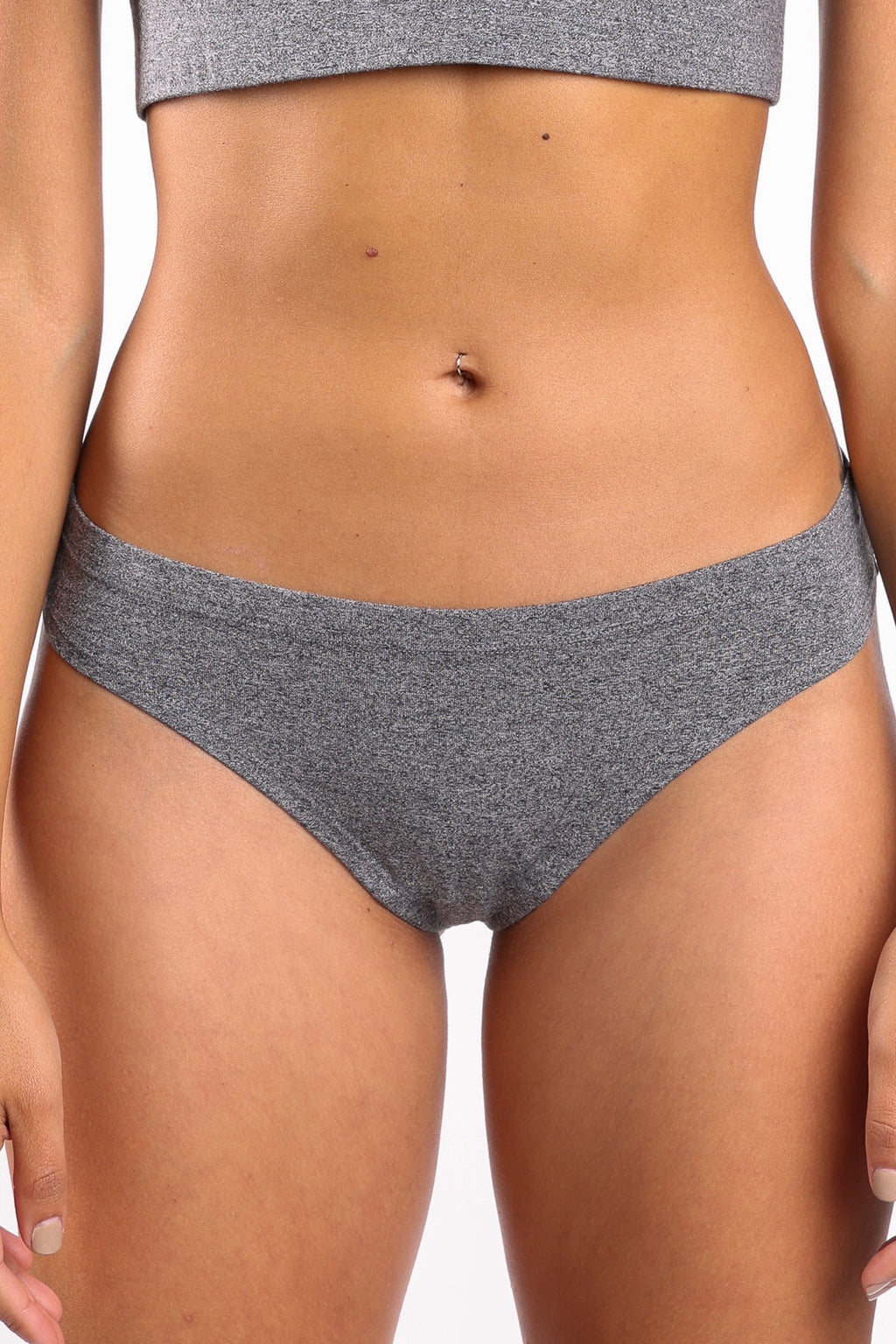 The Seattle Skyline | Black Marble Heather Bikini Underwear - Shinesty