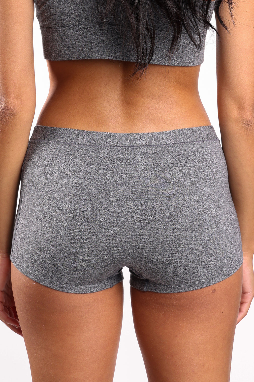 The Seattle Skyline | Black Marble Heather Modal Boyshort Underwear - Shinesty