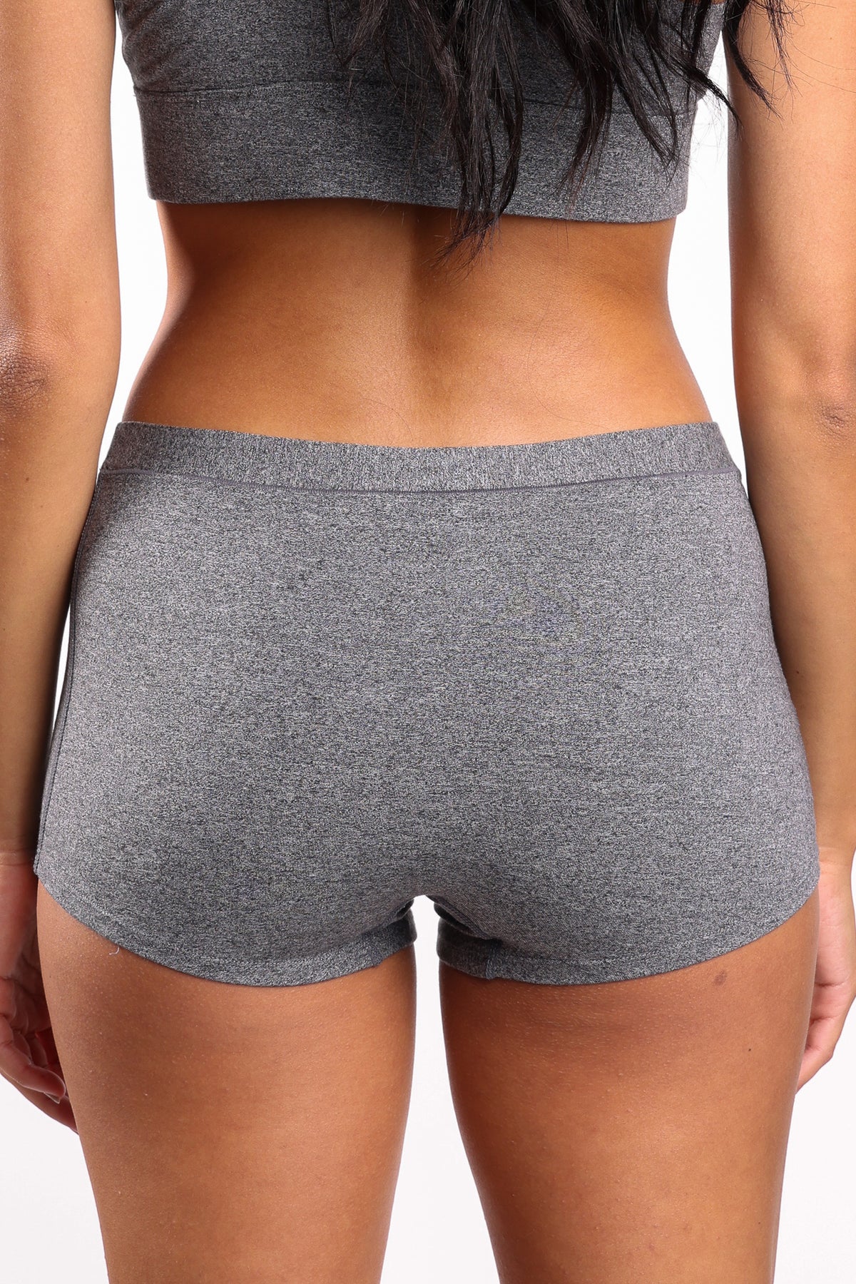 The Seattle Skyline | Black Marble Heather Modal Boyshort Underwear - Shinesty