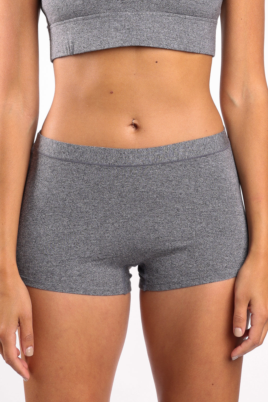 The Seattle Skyline | Black Marble Heather Modal Boyshort Underwear - Shinesty