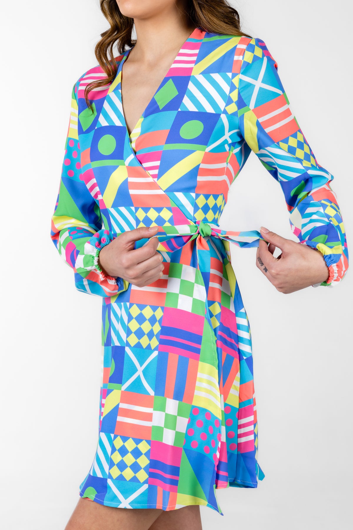 The Secretariat | Derby Flag Wrap Dress - Shinesty