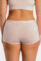 The Silver Fox | Heather Oatmeal Modal Boyshort Underwear - Shinesty