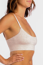 The Silver Fox | Oatmeal Heather Boob Hammock™ Scoop Bralette - Shinesty