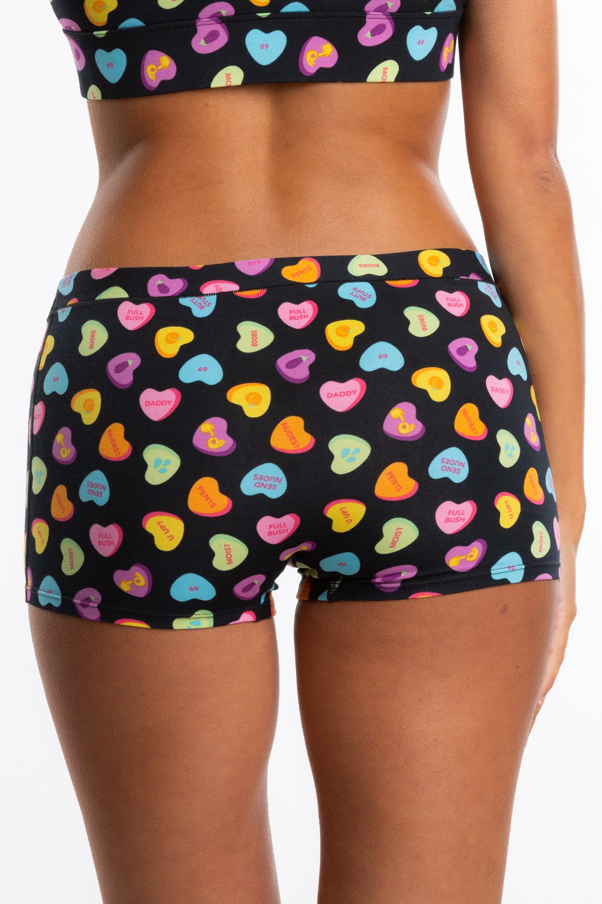 The Smooth Talker | Candy Hearts Modal Boyshort Underwear - Shinesty