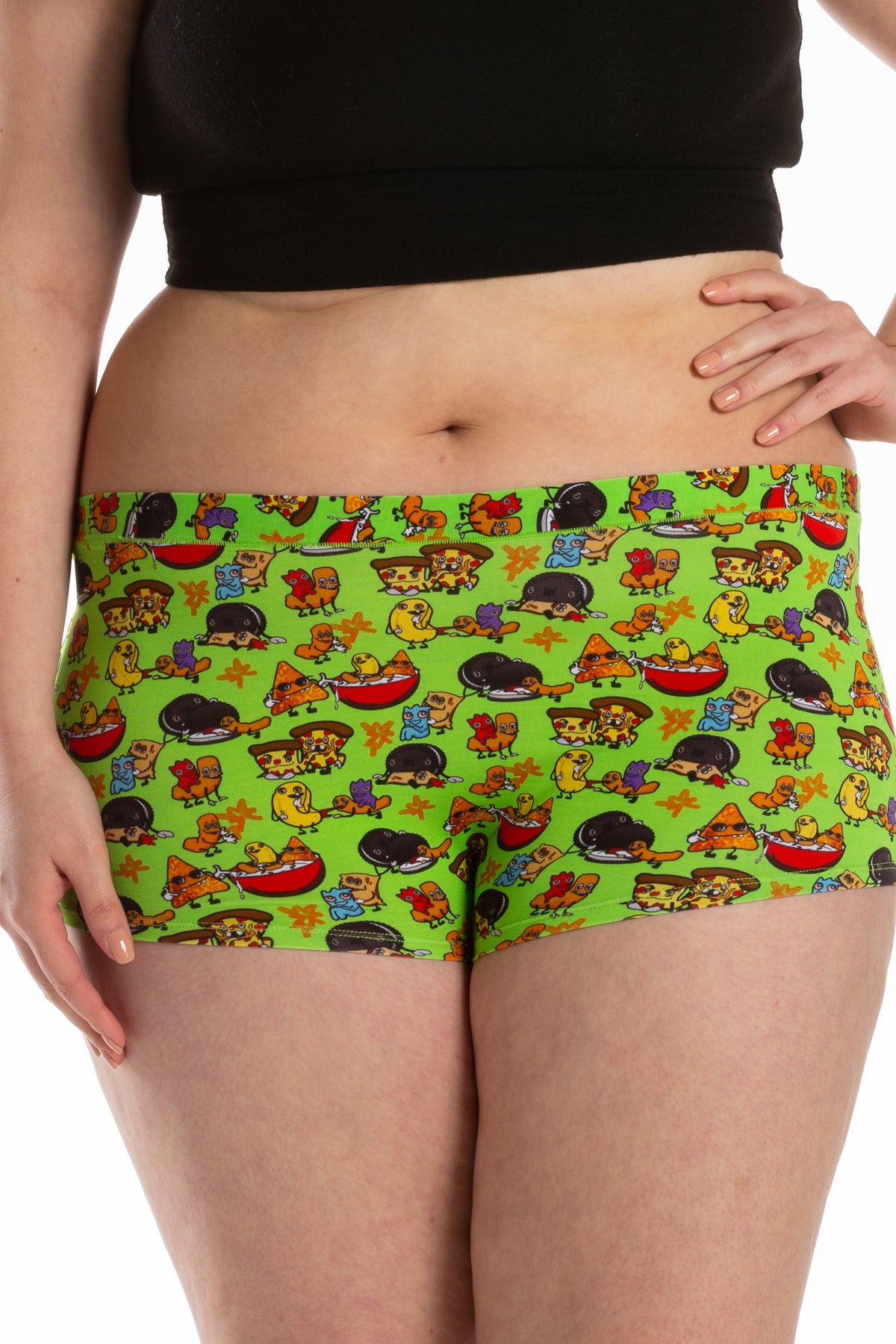 The Snackhanalia | Junk Food Modal Boyshort Underwear - Shinesty