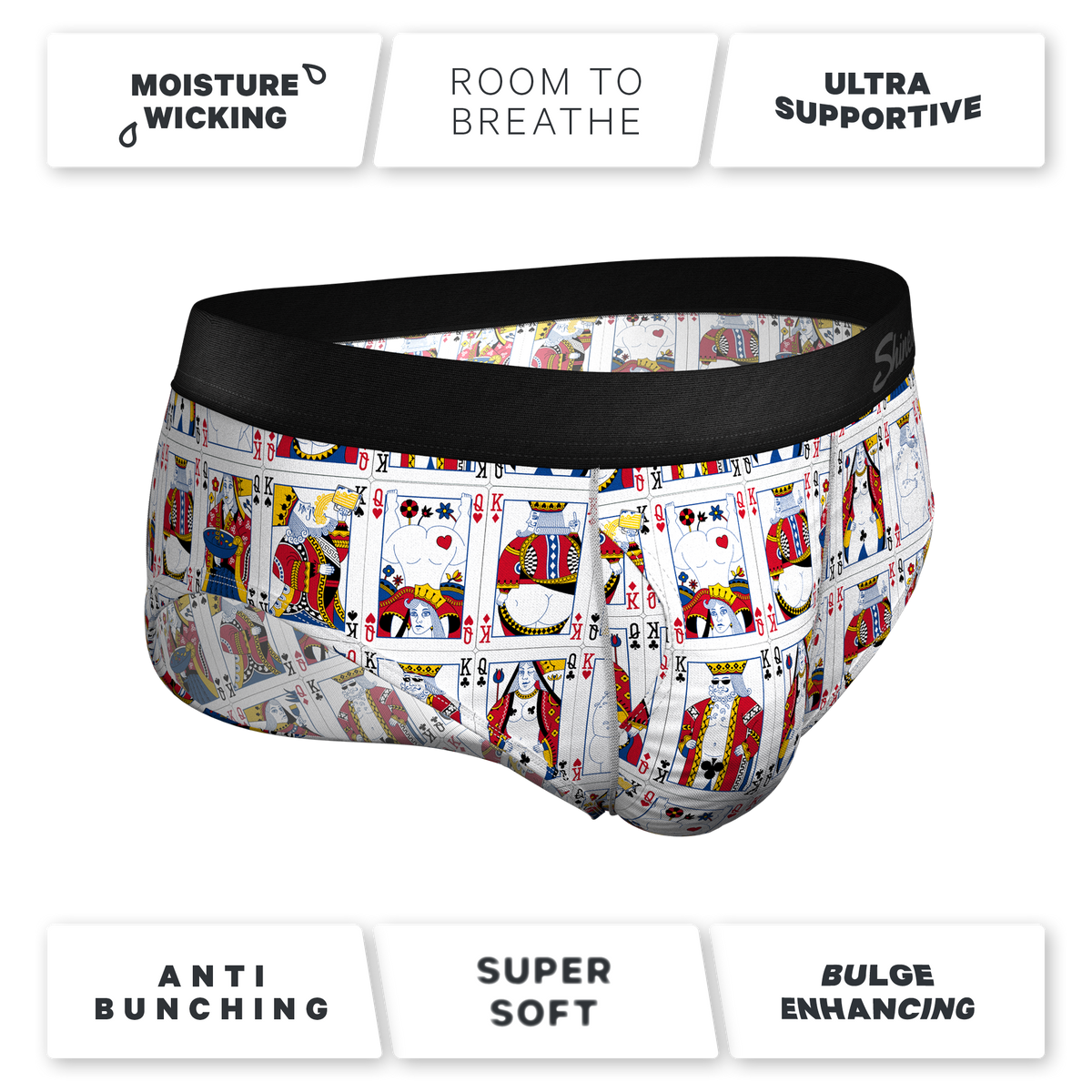 The Strip Poker | Playing Cards Ball Hammock® Pouch Underwear Briefs - Shinesty