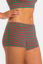 The Stripe Club | Christmas Striped Modal Boyshort Underwear - Shinesty