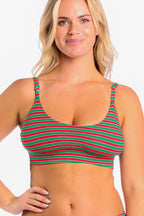 The Stripe Club | Christmas Striped Boob Hammock™ Scoop Bralette - Shinesty