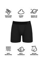 The Threat Level Midnight | Black Boyshort and Ball Hammock® Boxer Matching Couples Underwear Pack - Shinesty