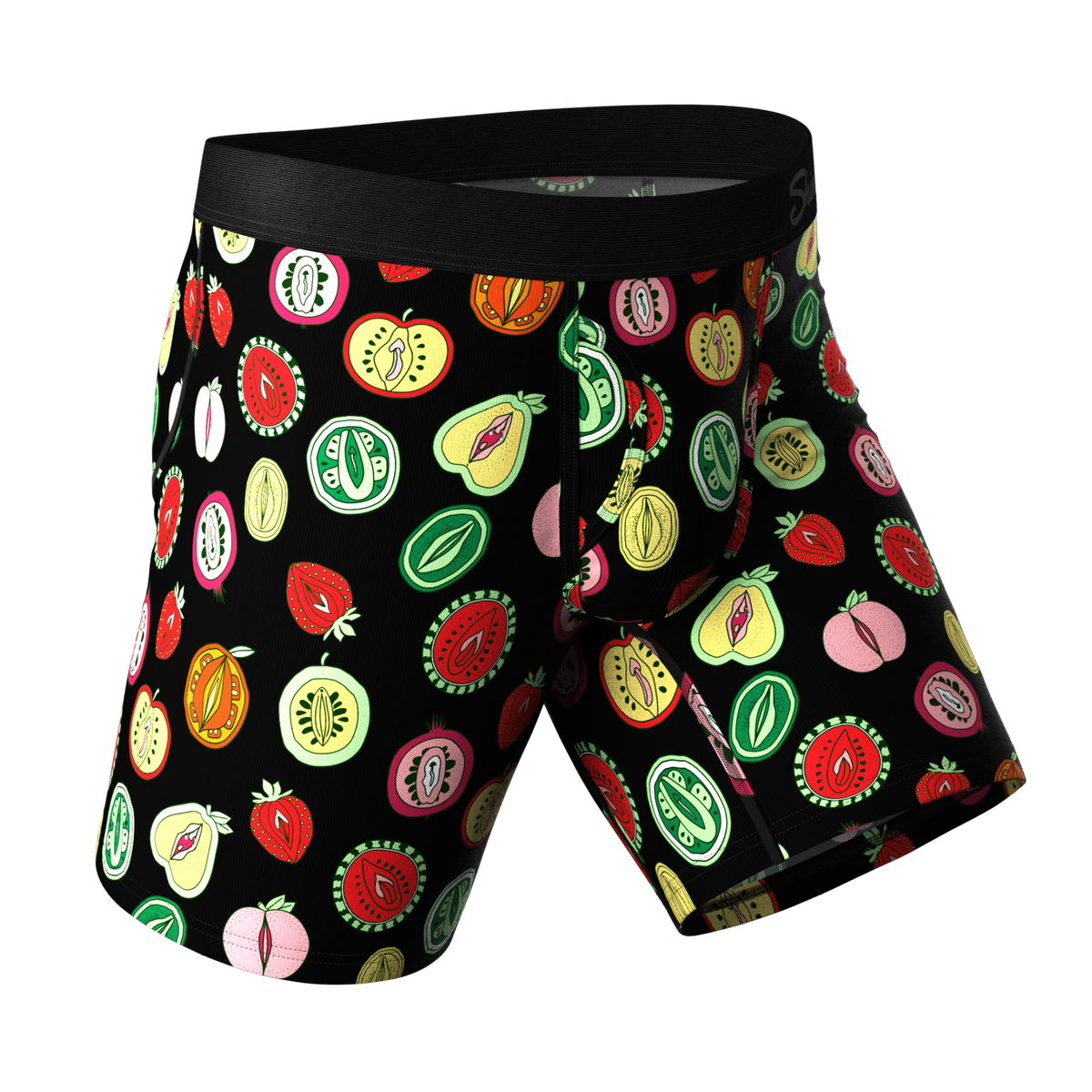 The Vagetarian | Fruit Medley Ball Hammock® Boxer - Long Leg - Shinesty