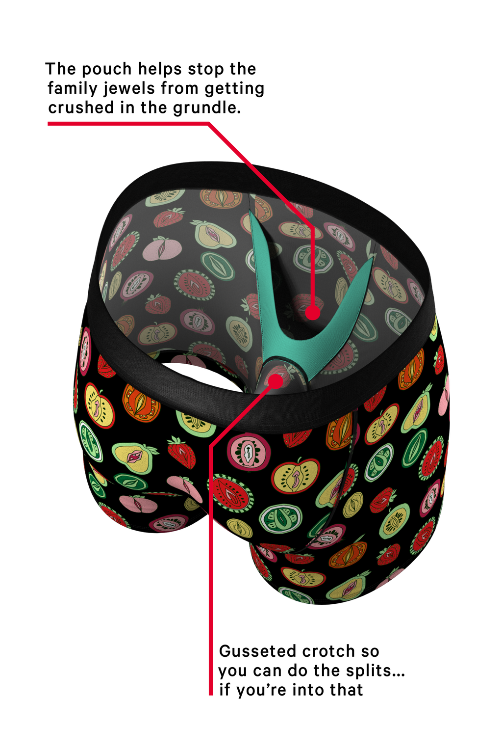 The Vagetarian | Fruit Medley Ball Hammock® Pouch Underwear - Shinesty