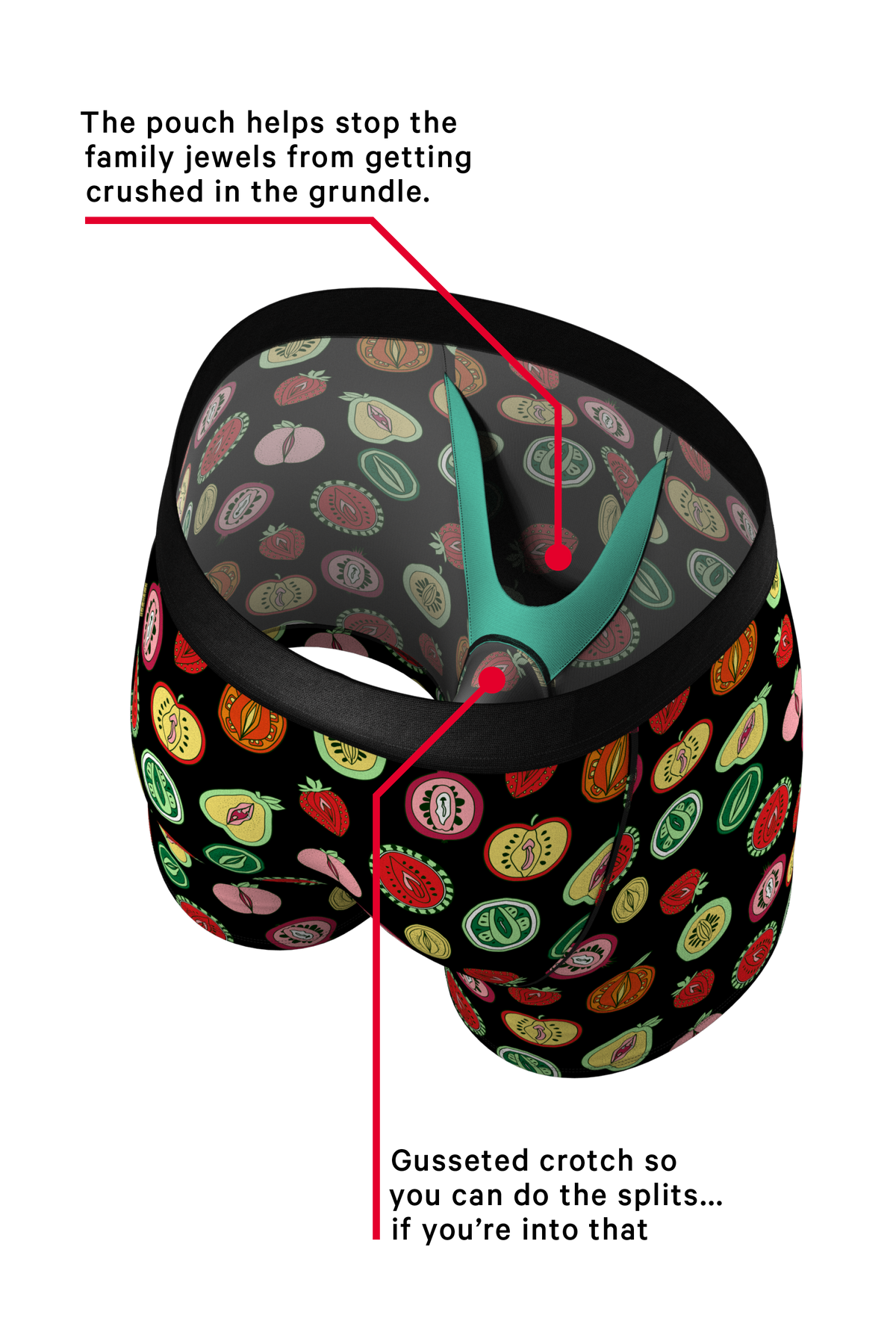 The Vagetarian | Fruit Medley Ball Hammock® Pouch Underwear - Shinesty