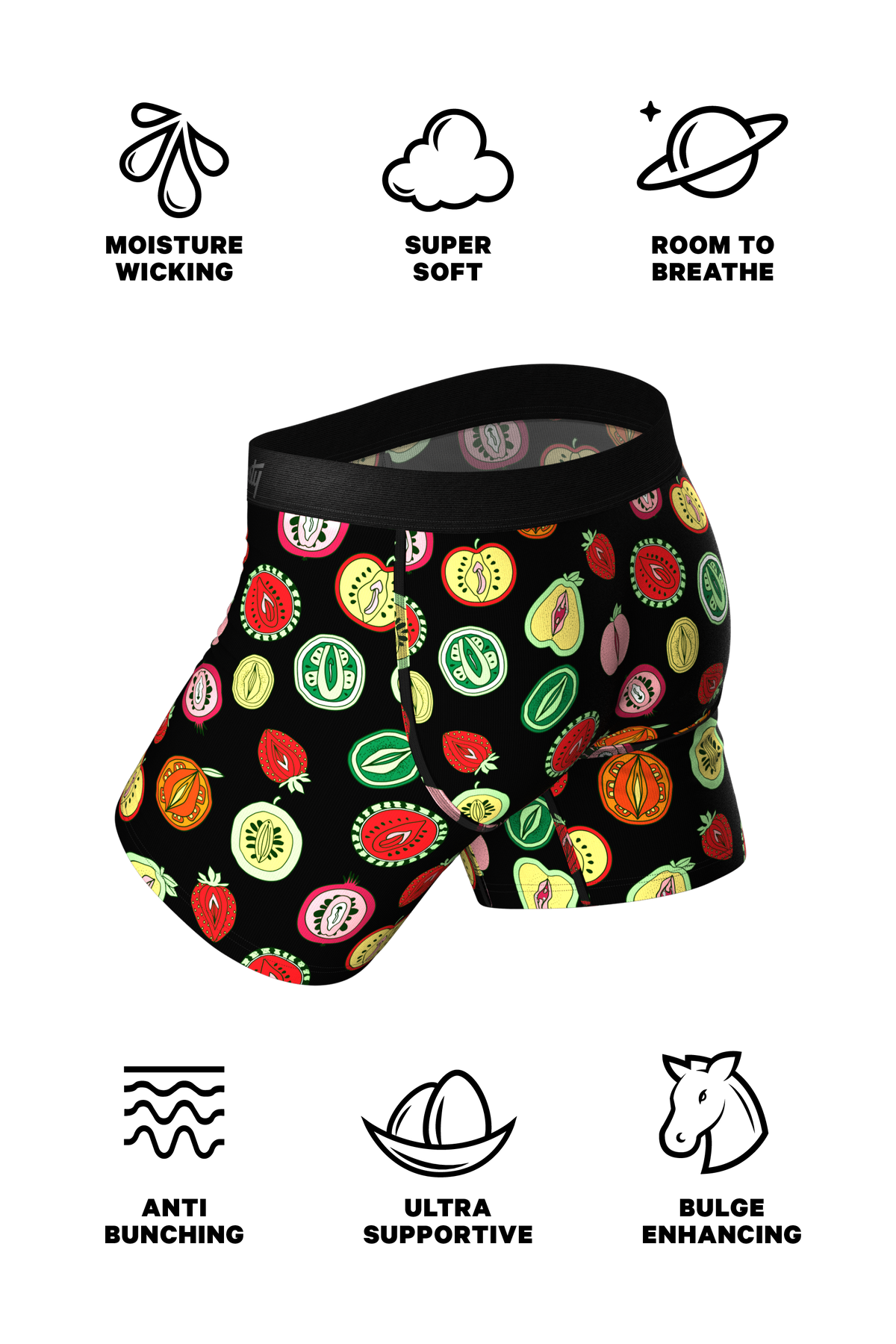 The Vagetarian | Fruit Medley Ball Hammock® Pouch Underwear - Shinesty