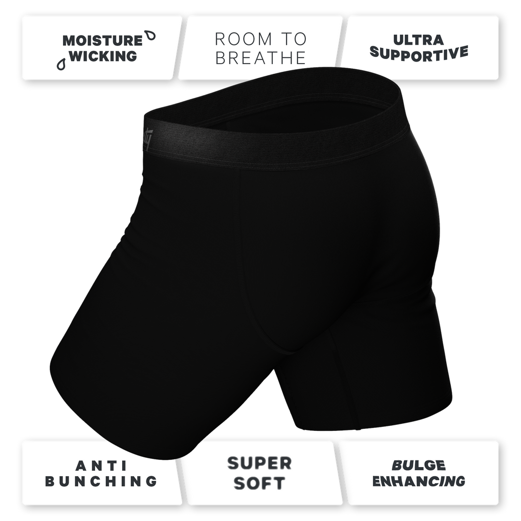 The Threat Level Midnight | Black Ball Hammock® Boxer - Long Leg - Shinesty