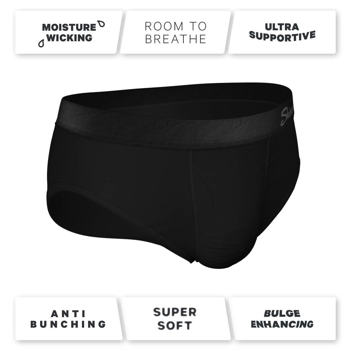 The Threat Level Midnight | Black Ball Hammock® Pouch Underwear Briefs - Shinesty