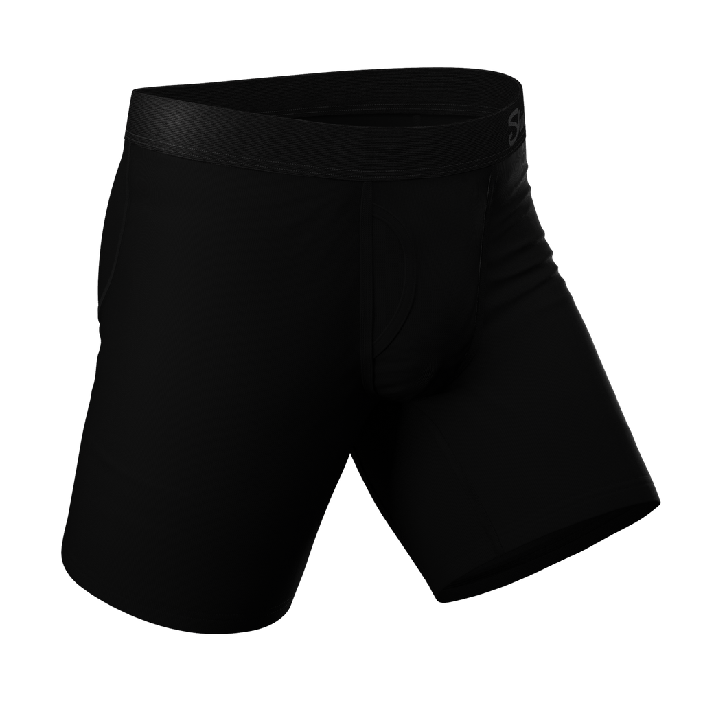 The Threat Level Midnight | Black Ball Hammock® Boxer - Long Leg - Shinesty