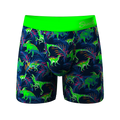 The Triceratop Bottoms | Tropical Dinosaur Printed Ball Hammock® Pouch Underwear - Shinesty