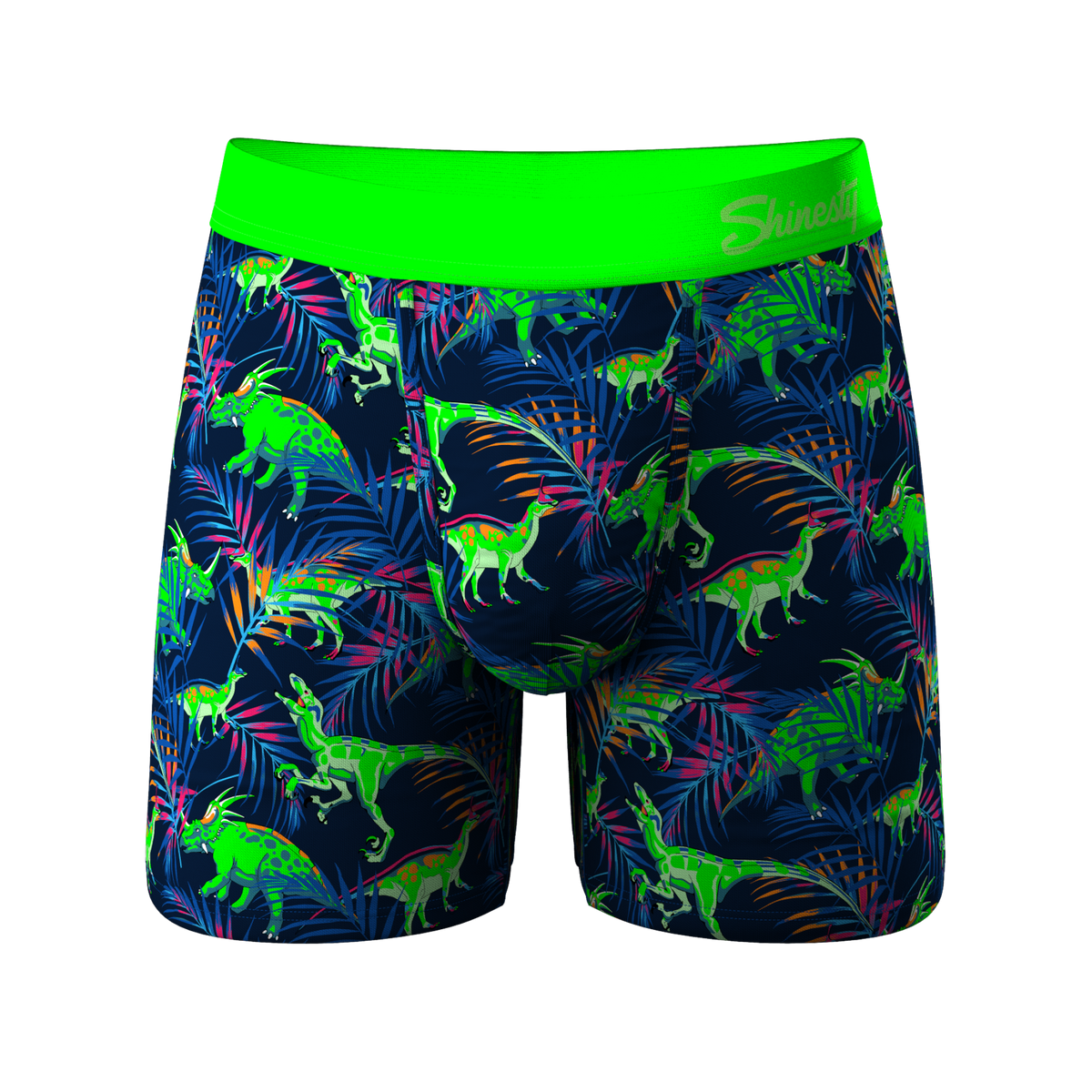The Triceratop Bottoms | Tropical Dinosaur Printed Ball Hammock® Pouch Underwear - Shinesty
