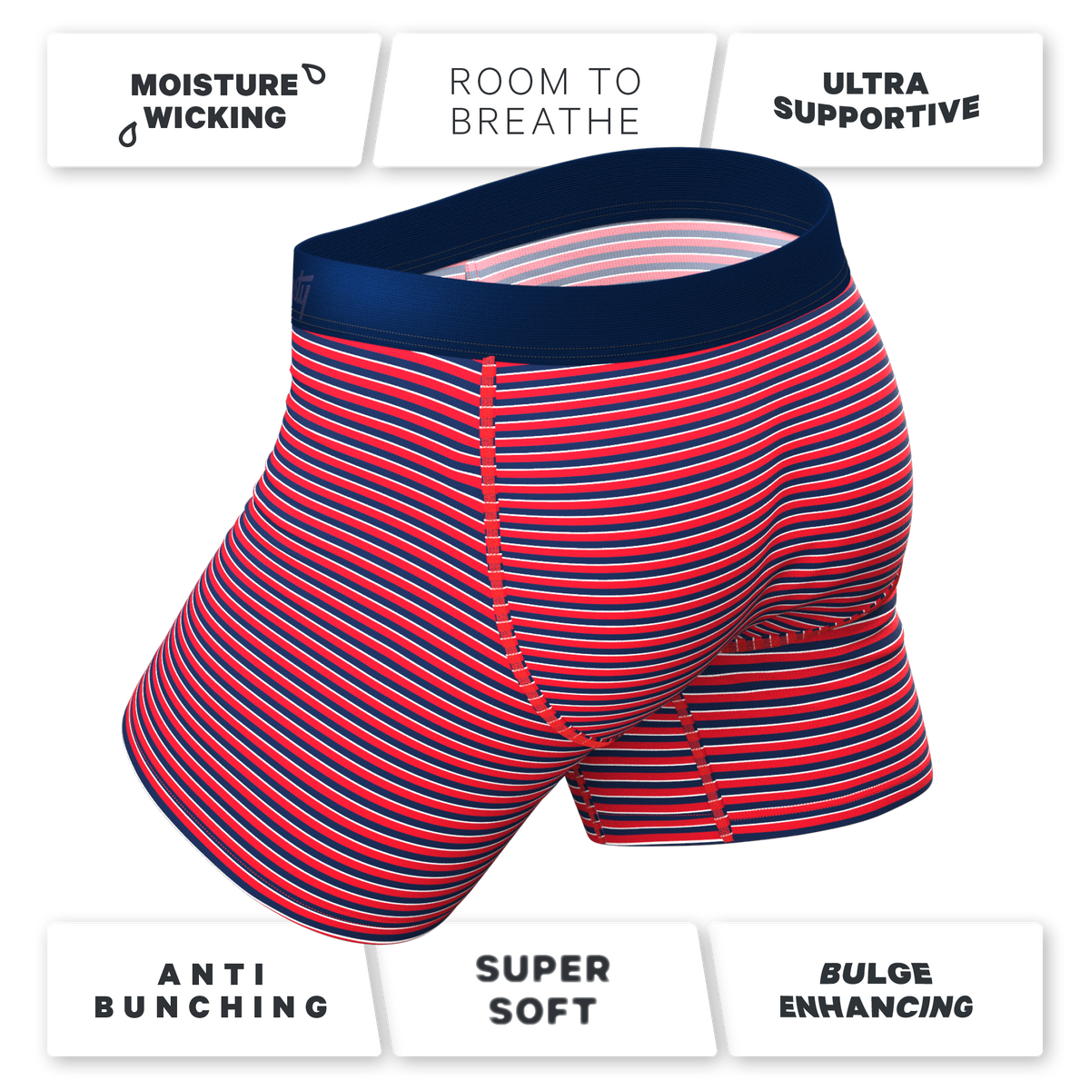 The US of A | USA Stripe Ball Hammock® Pouch Underwear - Shinesty
