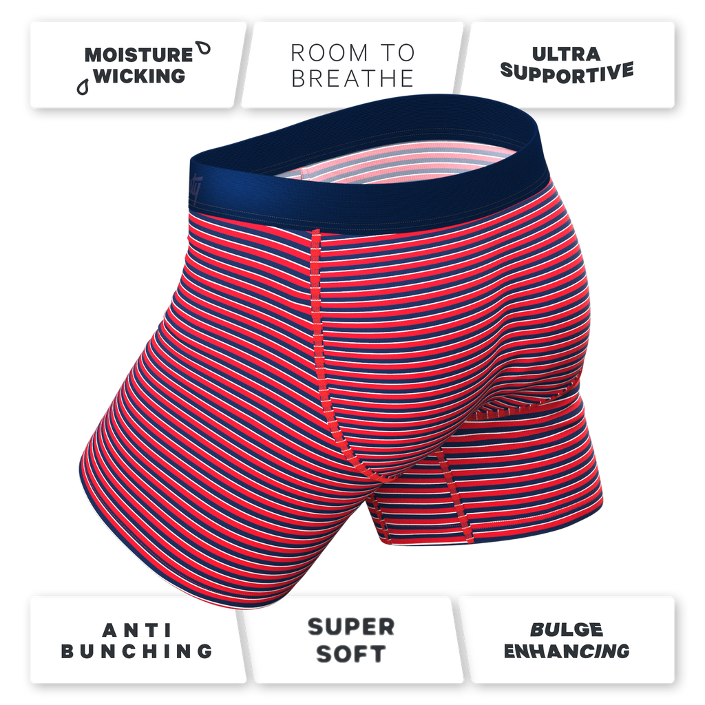 The US of A | USA Stripe Ball Hammock® Pouch Underwear With Fly - Shinesty