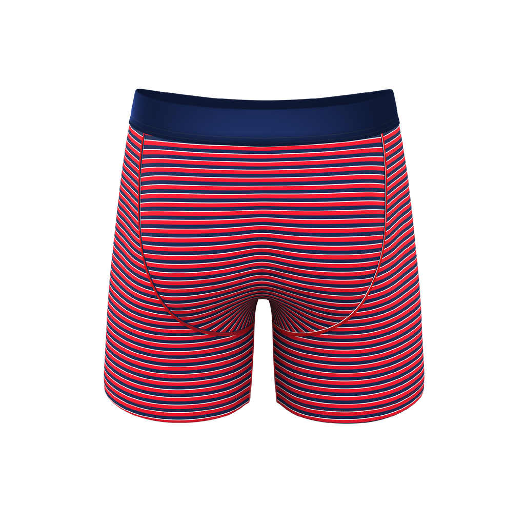 The US of A | USA Stripe Ball Hammock® Pouch Underwear With Fly - Shinesty