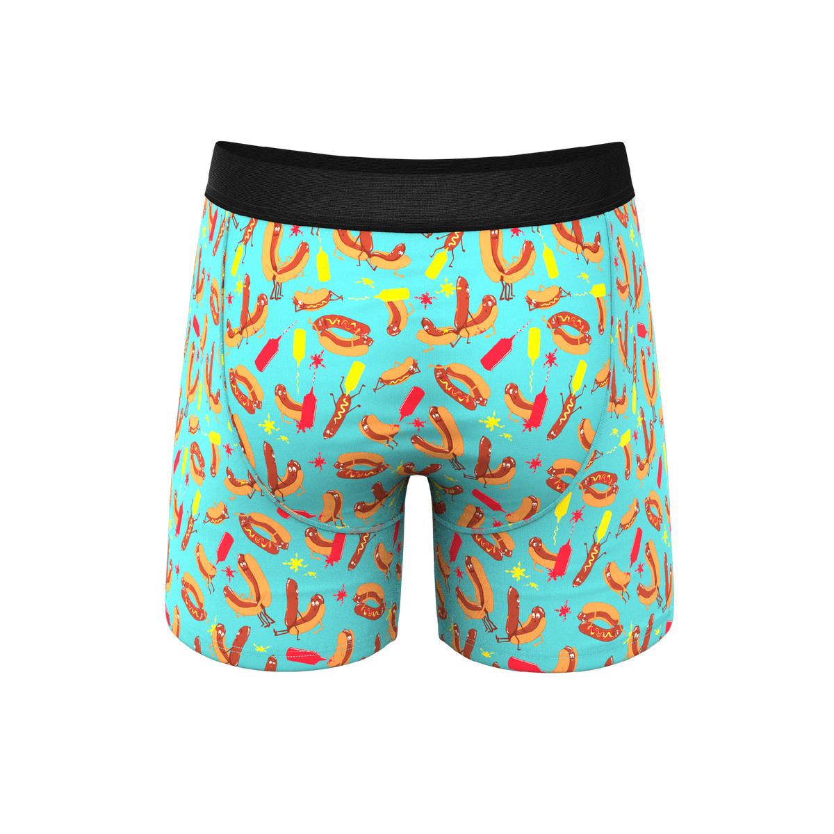 The Use a Condiment | Hot Dogs Ball Hammock® Pouch Underwear With Fly - Shinesty