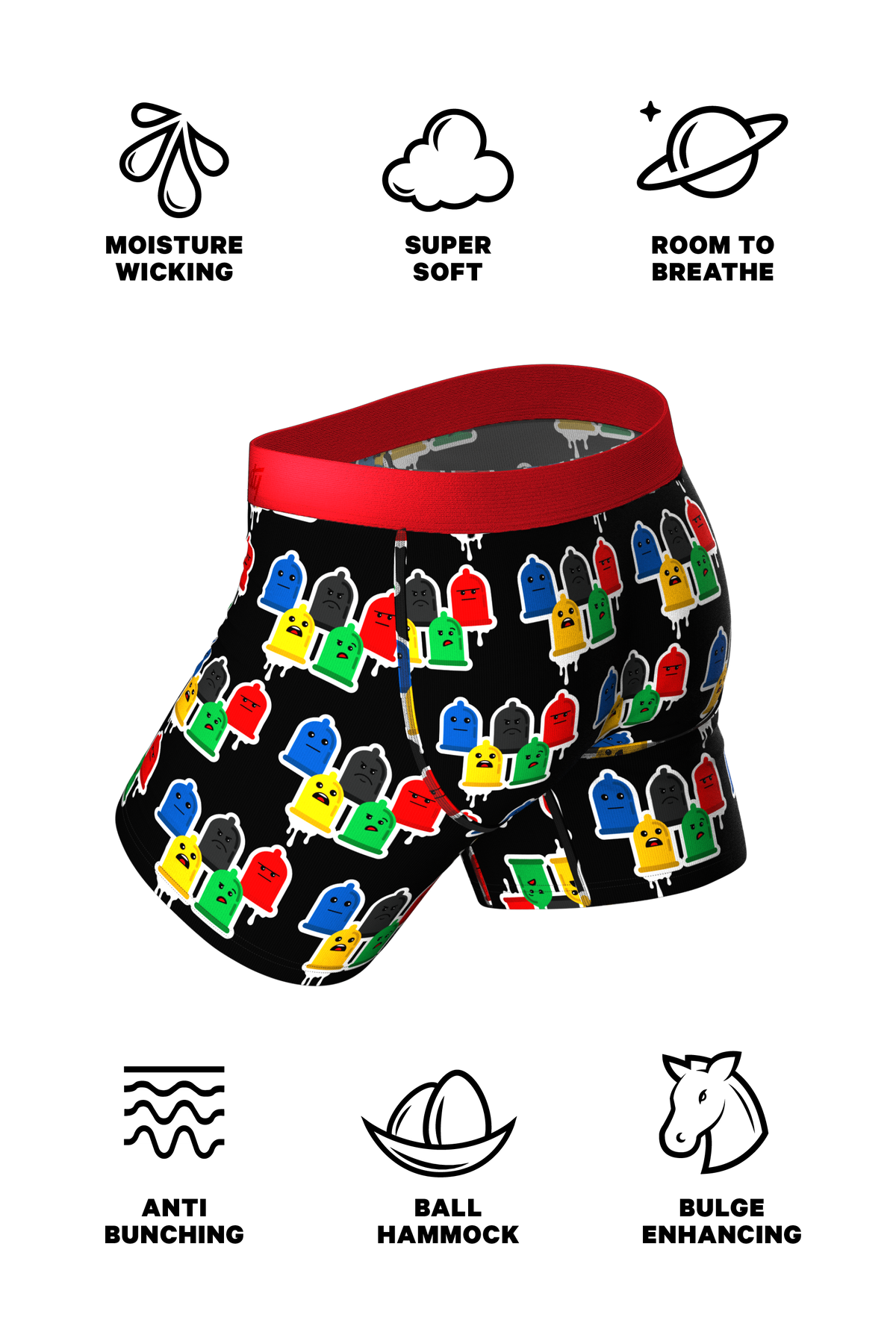 The Village Armor | Condom Ball Hammock® Boxer Briefs With Fly - Shinesty