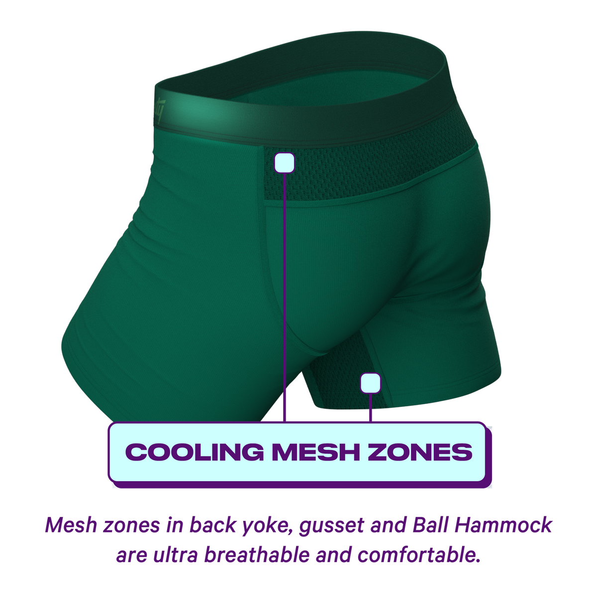 The Young Grasshopper | Green paradICE™ Cooling Ball Hammock® Pouch Underwear - Shinesty