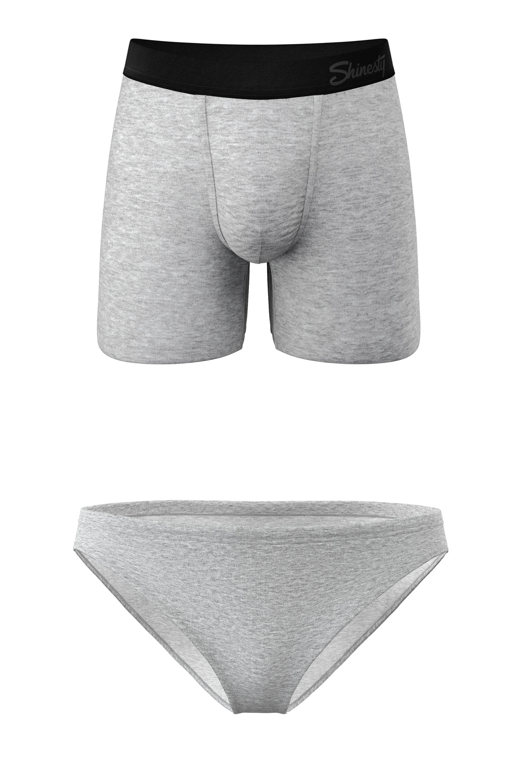 The Intramural Champ | Grey Bikini and Ball Hammock® Boxer Matching Couples Underwear Pack - Shinesty