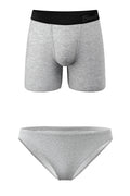 The Intramural Champ | Grey Bikini and Ball Hammock® Boxer Matching Couples Underwear Pack - Shinesty