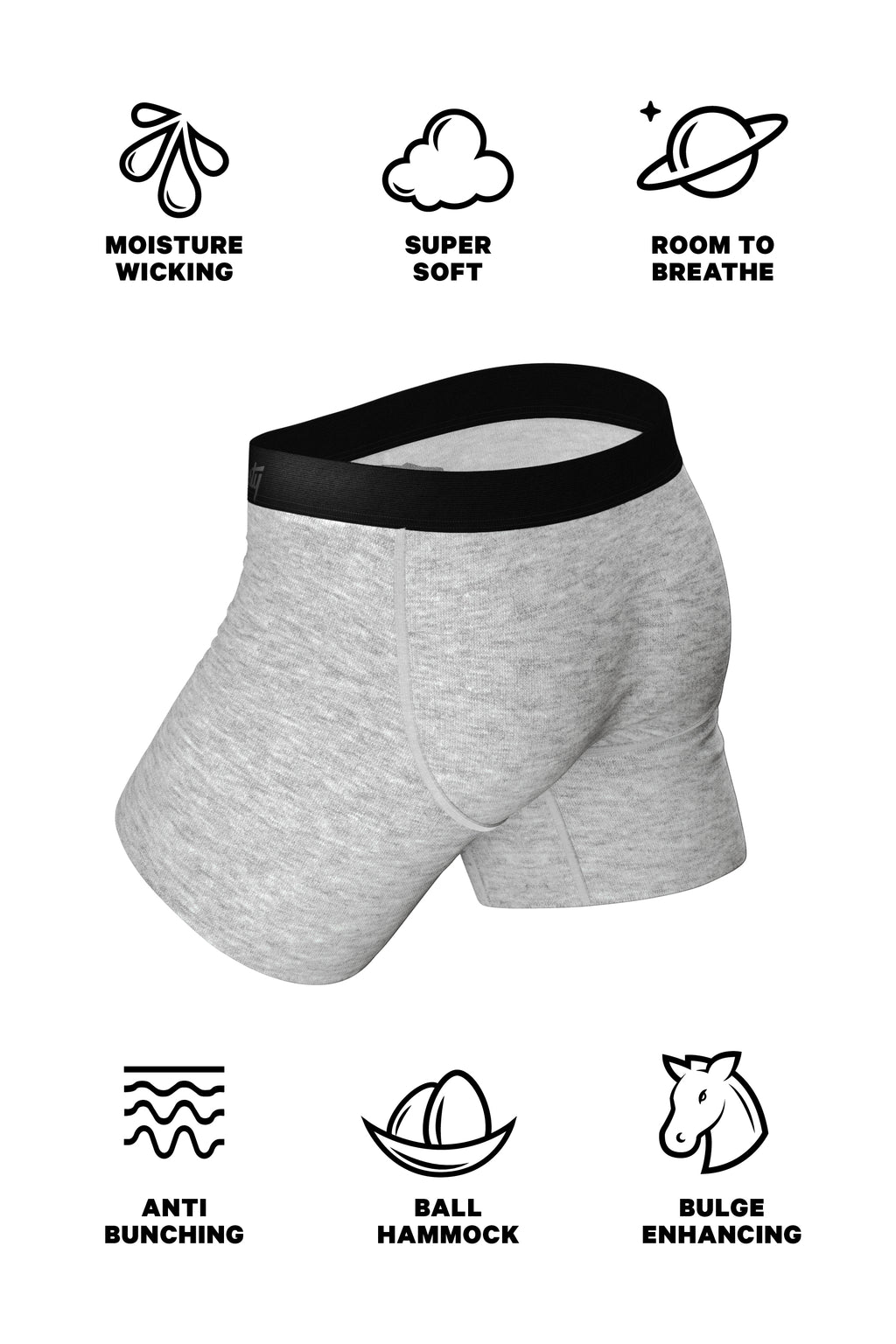 The Intramural Champ | Grey Boyshort and Ball Hammock® Boxer Matching Couples Underwear Pack - Shinesty